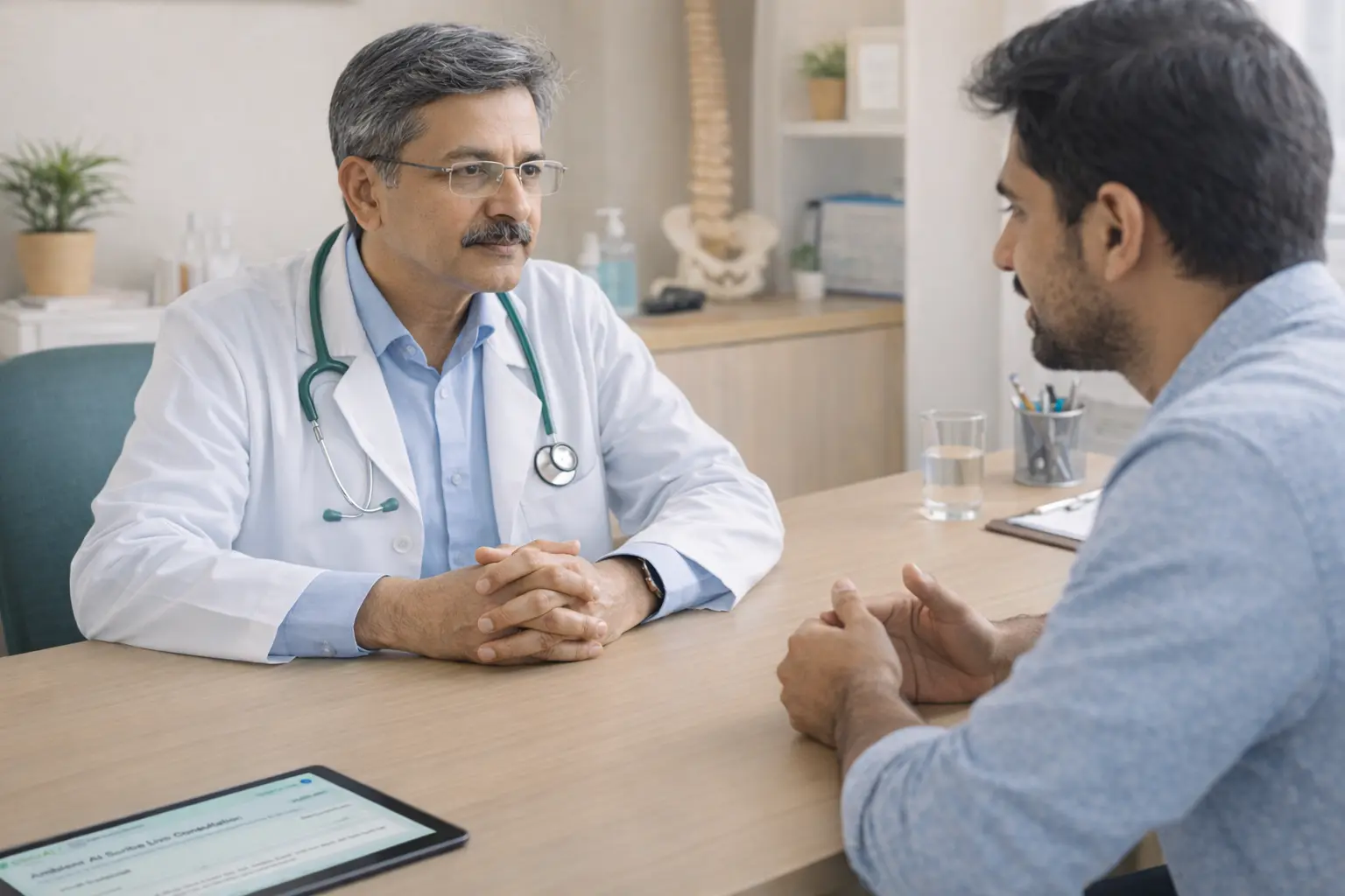 Doctor in consultation with patient